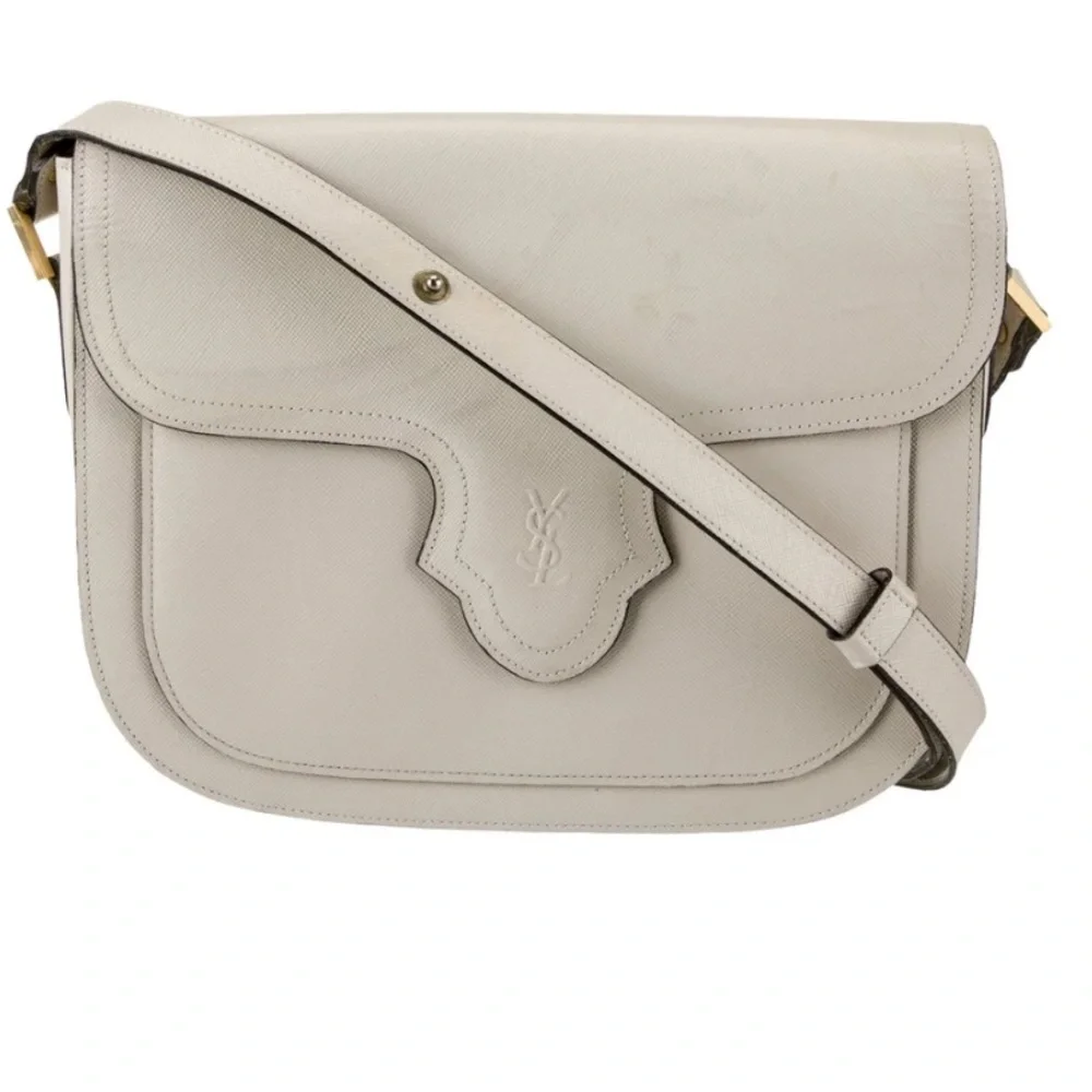 Yves Saint Laurent Cream Crossbody Bag Vintage